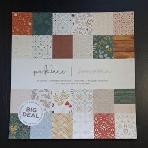 Park Lane scrapbooking Cardstock- Sonoma, 5 Pages + Ephemera